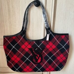 Victoria’s Secret plaid tote bag, brand new